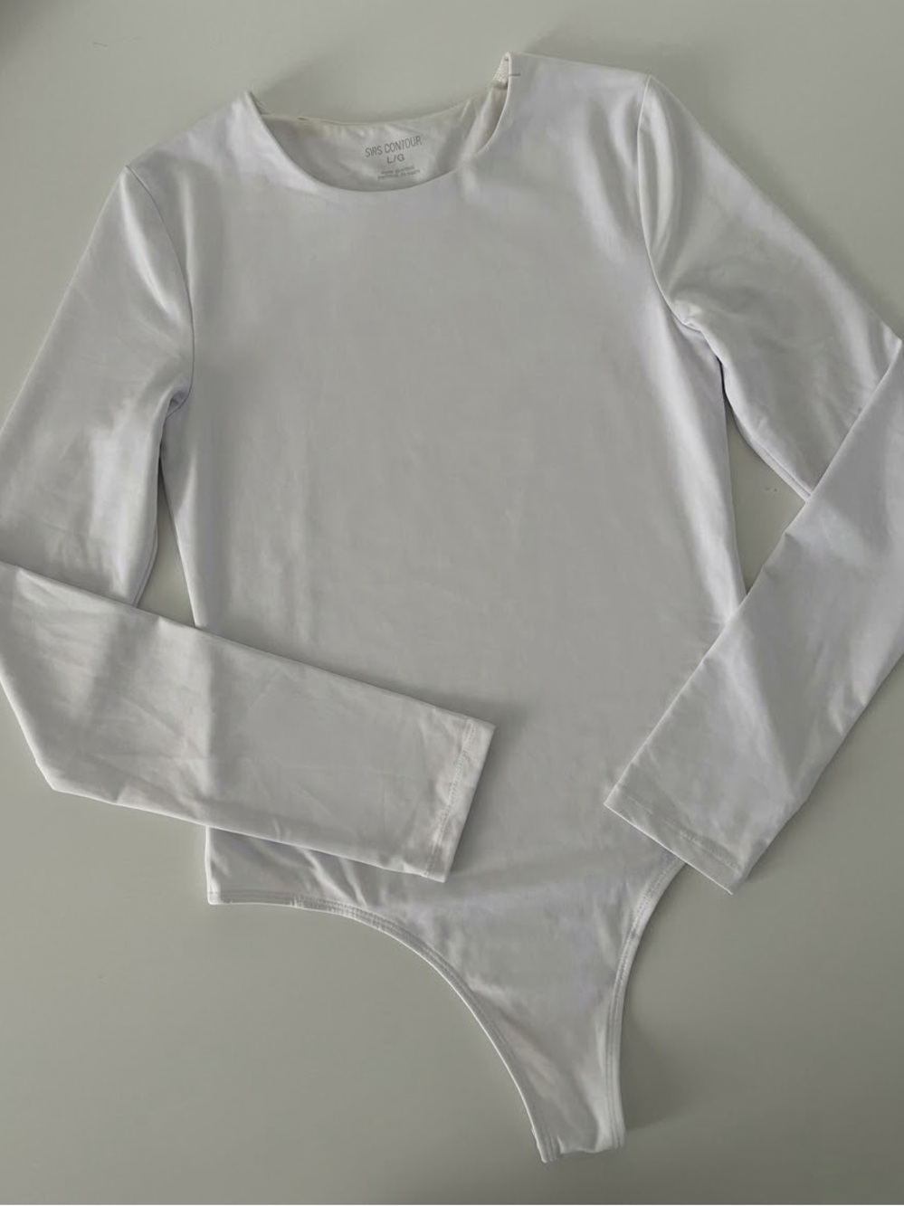White Long-Sleeve Bodysuit